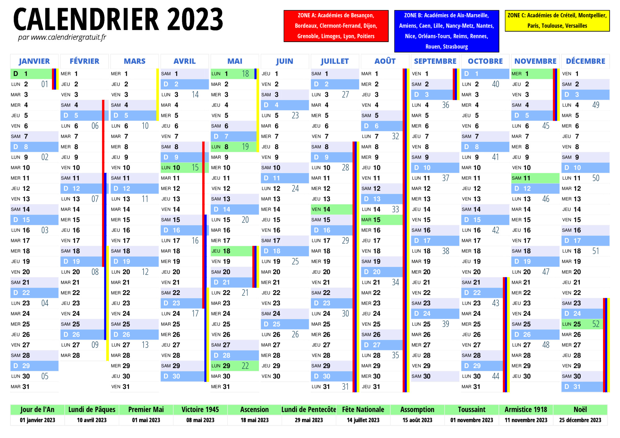 Mon Calendrier Familial 2022 2023. Calendrier 2022 2023 à 6