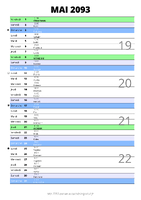 calendrier mai 2093 au format portrait pour prendre des notes